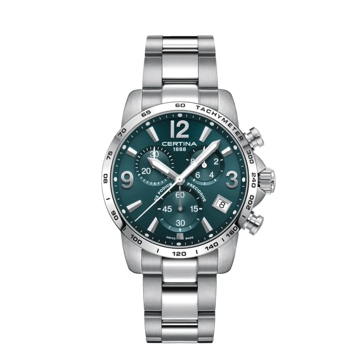 Certina herenhorloge DS Podium

Artikelnummer: C0344171109700

Serie: DS Podium

Diameter kast: 41 mm

Dikte kast: 11.7 mm

Garantie: 2 jaar op het uurwerk

Materiaal band: Stainless Steel

Kleur band: Zilver kleur

Materiaal kast: Stainless steel

Kleur kast: Zilver kleur

Kleur wijzerplaat: Groen

Kalender: Datum

Soort glas: Saffier glas

Soort uurwerk: Zwitsers quartz uurwerk

Model: ETA G10.212 AA Precidrive

Waterdichtheid: 10 ATM

Sluiting: Vouwsluiting