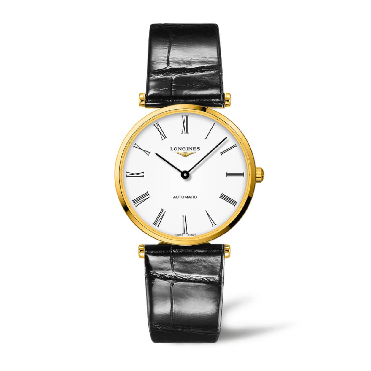De La Grande Classique L49182112 is een elegant horloge met een klassiek design, afgewerkt met een goud kleurige kast en ledere horlogeband. Het heeft een quartz uurwerk. Dit horloge past perfect bij zowel formele als casual outfits en voegt direct een vleugje luxe toe aan je look. Draag het dagelijks of voor speciale gelegenheden en straal elegantie uit.