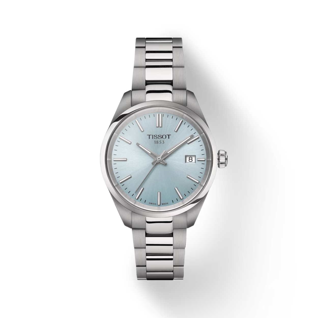 Dit Tissot horloge behoort tot de PR100 collectie.
Referentienummer: T150.210.11.351.00

Dit Tissot horloge is voorzien quartz uuwerk. De kast en band zijn gemaakt van roestvrijstaal. Het horloge heeft een diameter van 34 mm en is getest op een waterdichtheid tot 10 atm / 100 m. De wijzers en indexen zijn voorzien van Super-LumiNova®️ waardoor de ijsblauwe wijzerplaat ook in het donker goed af te lezen is. Het horloge heeft een krasvrij saffierglas met antireflecterende coating.

