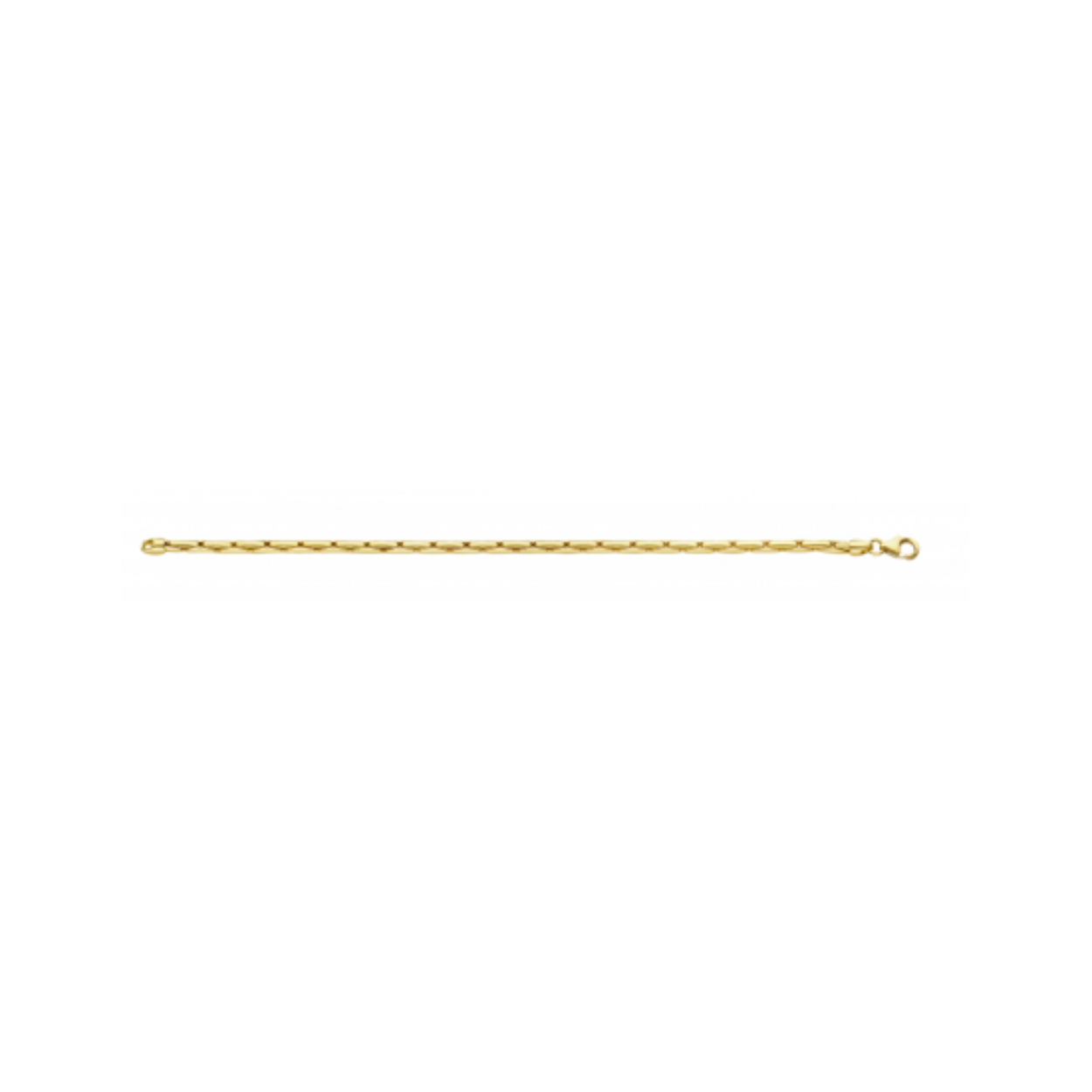 2mm Palmier 19cm Massief 14krt gouden schakelarmband met een kern van massief zilver. Dit zorgt ervoor dat de armband niet kan deuken! Top kwaliteit armband voorzien van een `585' 14krt goud keurteken en een `925' zilver keurteken