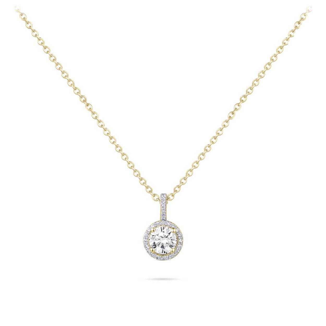 Collier met hanger Zilver Verguld 42+5cm