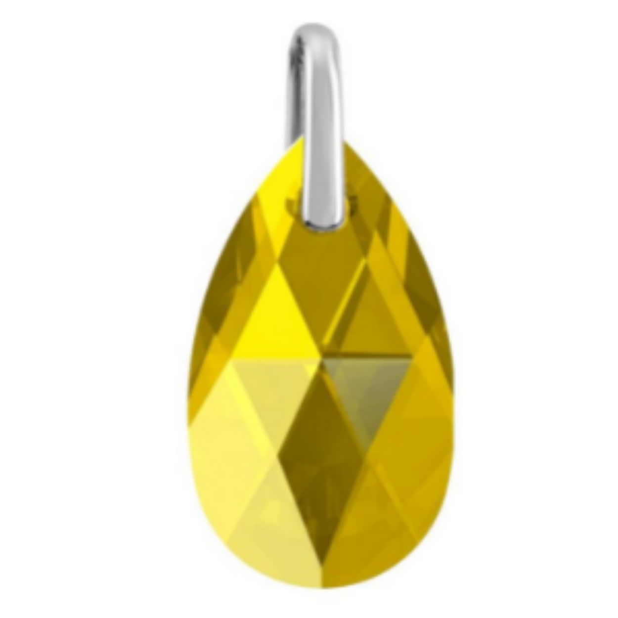 MY iMenso Creoli pendant "Brillante crystal" "Light Topaz" 22mm Pera (925/rhod-plated)