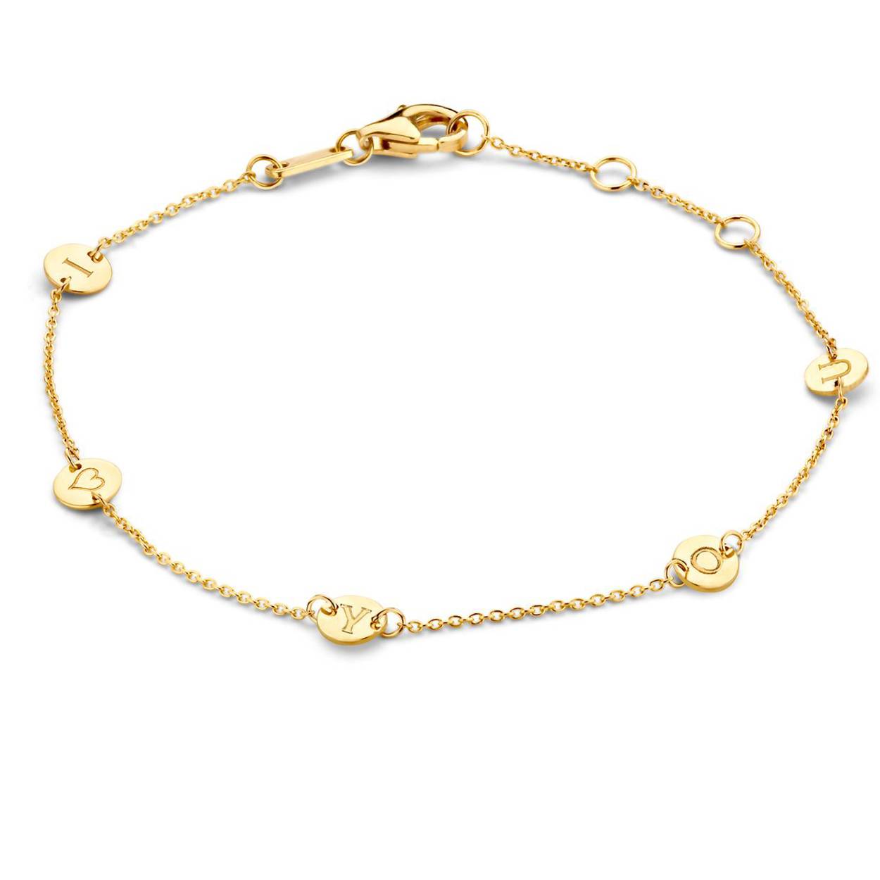 Met deze armband draag je jouw geliefde voor altijd dicht bij je. Kies voor jouw initialen of van je ‘loved ones’ om deze zo voor altijd dicht bij je te kunnen dragen. Deze sieraden worden op bestelling met de hand gemaakt.