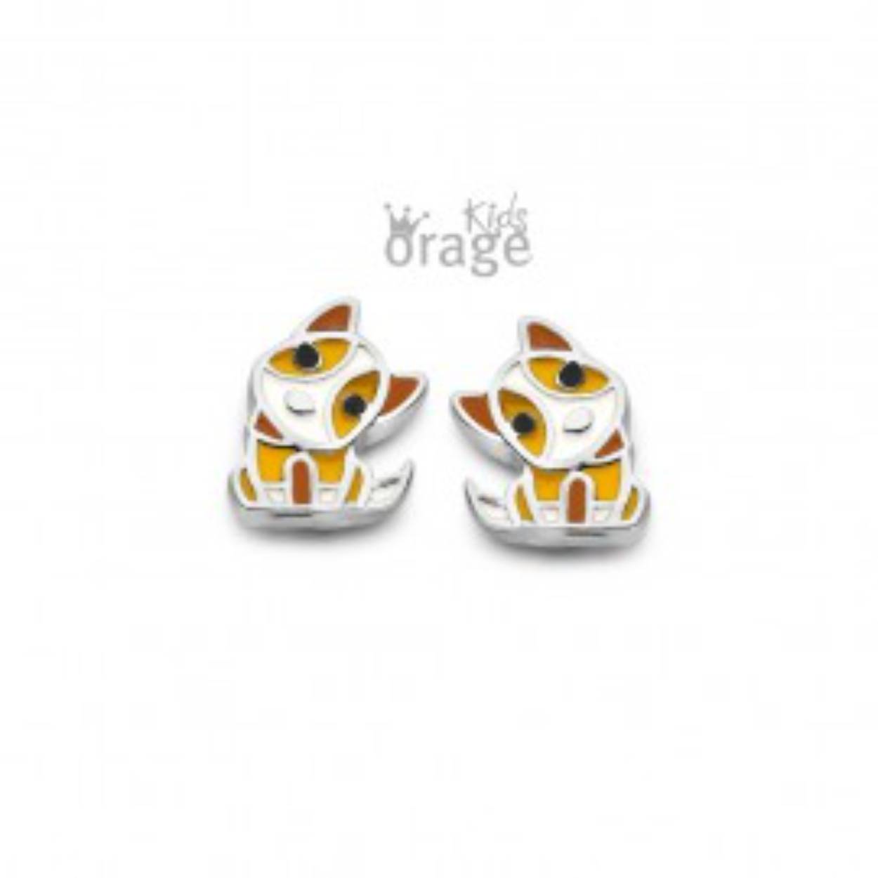 Orage Kids oorstekers zilver hond 