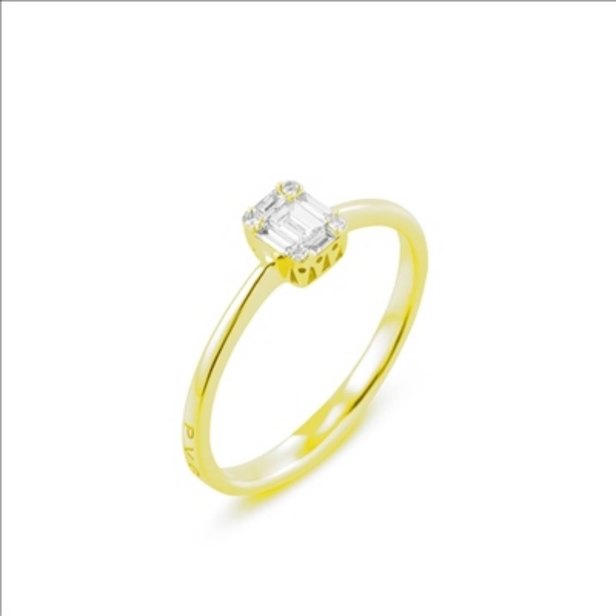 Ring 18kt. Gold Diamant ct 0.20