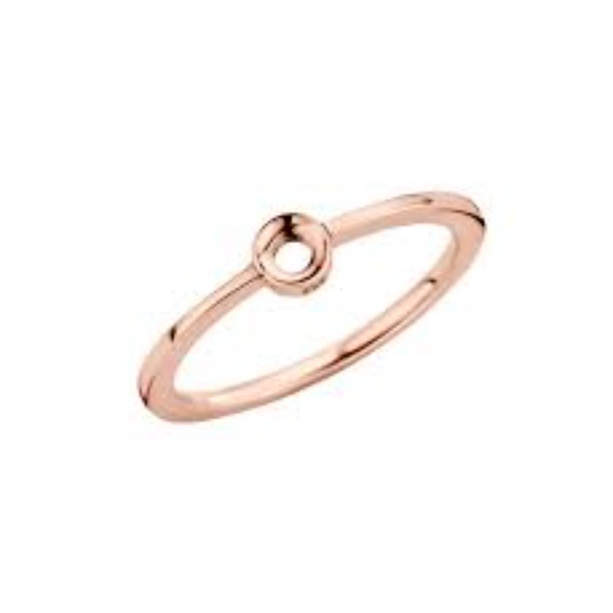 Melano twisted petite ring - rosekleurig - dames - maat 52
