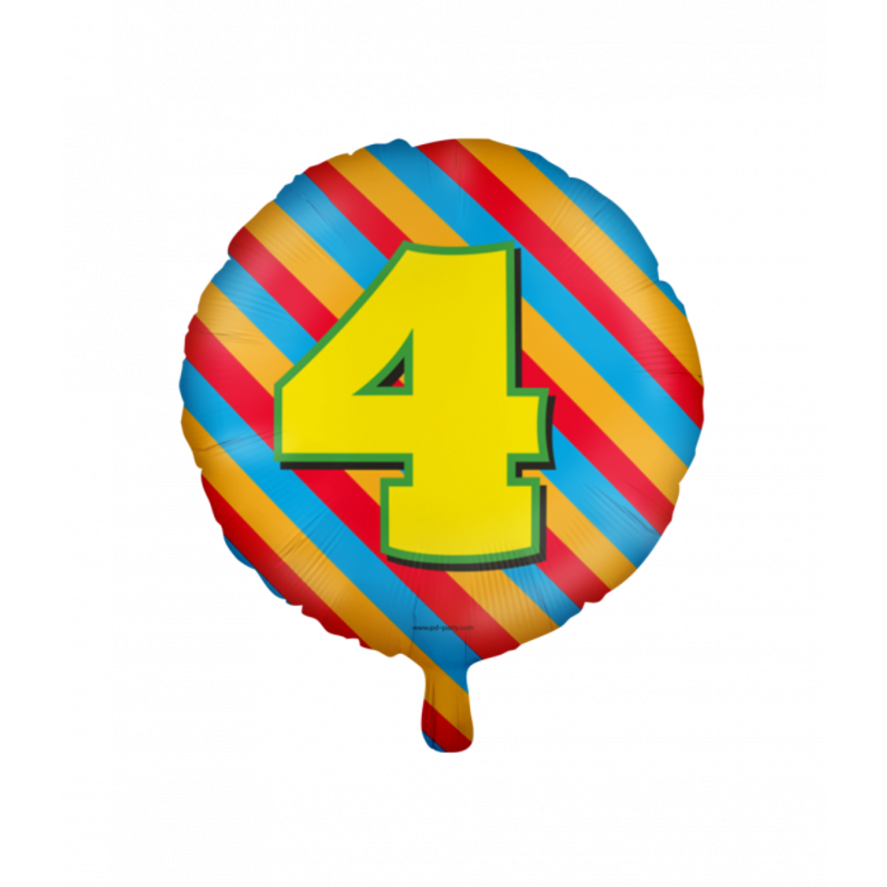 De Happy foil balloons 4 zijn een leuke toevoeging voor als er iemand 4 wordt en door de gebruikte kleuren valt de folie ballon extra op. De folie ballon kan worden gevuld met helium of met lucht, hiervoor wordt standaard een rietje meegeleverd. De ballonnen hebben een diameter van ongeveer 45 centimeter. 

Deze ballonnen kunnen wij ter plekke vullen met helium, hiervoor brengen wij 5 euro in rekening.