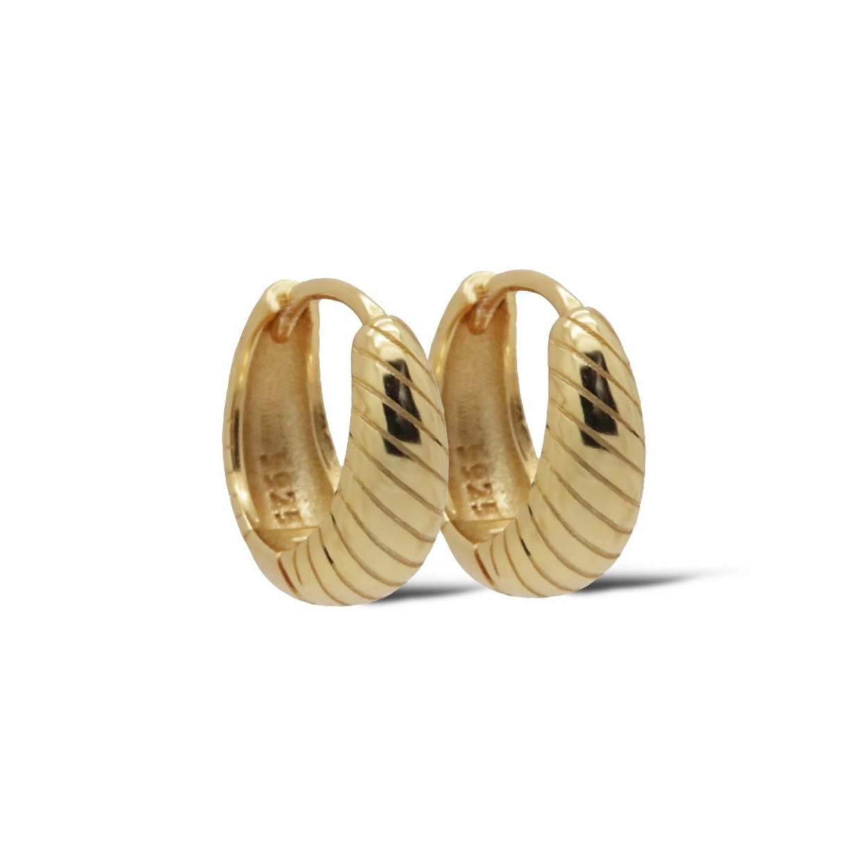 H579GP Karma oorringen YAS twist | Zilver verguld | 12 mm 