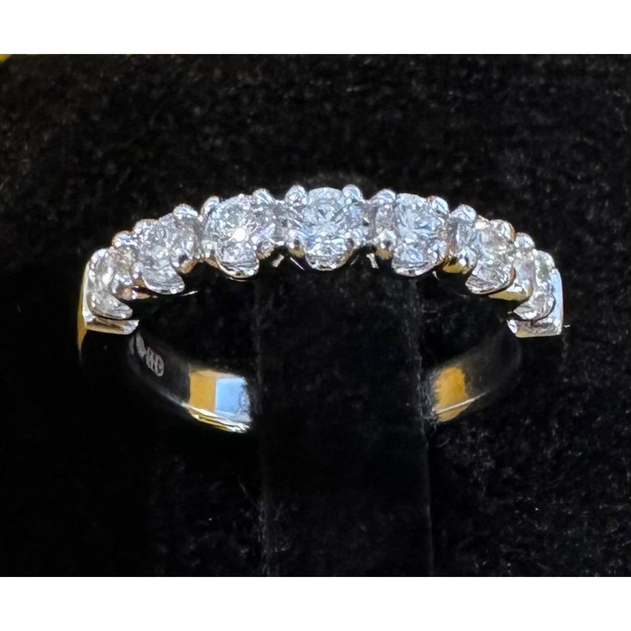 14kt. Bicolor gouden Haesen Exclusive Alliance, 7x0.10ct D/SI