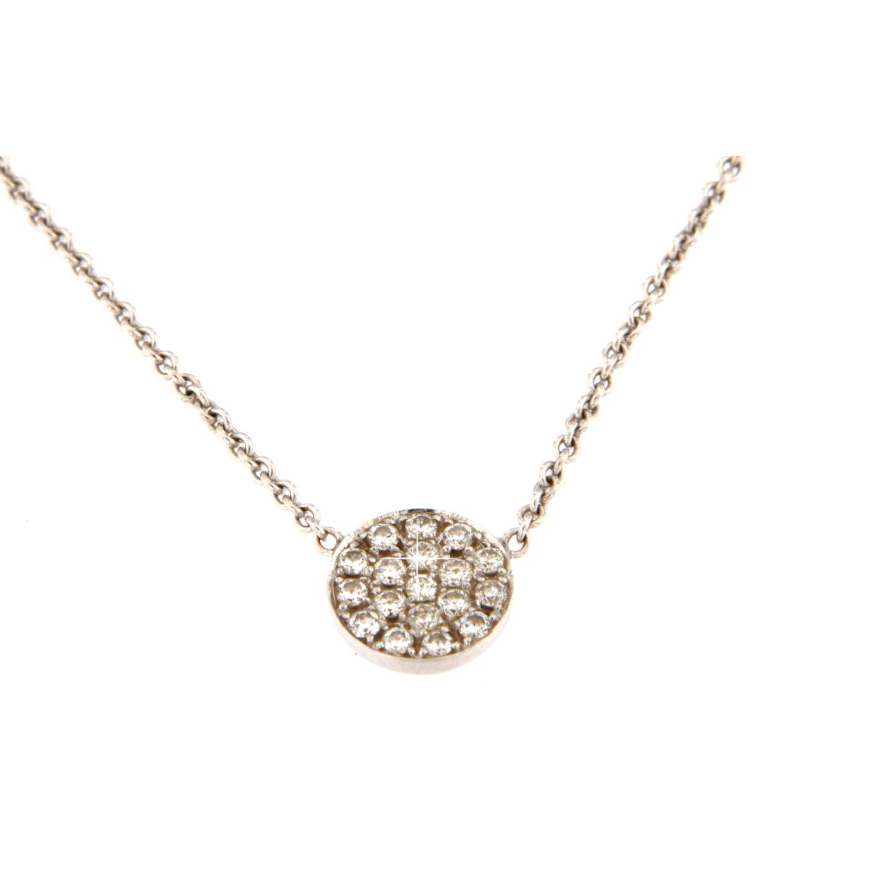 collier in 18kt wit goud met diamant 0.27ct