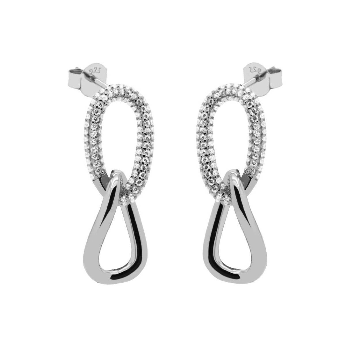 X125S Karma oorstekers | zilver | zirkonia