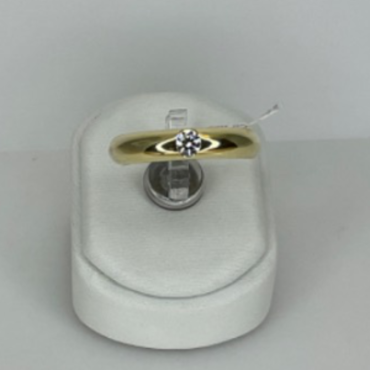 Geel gouden ring zwaar met zirkonia