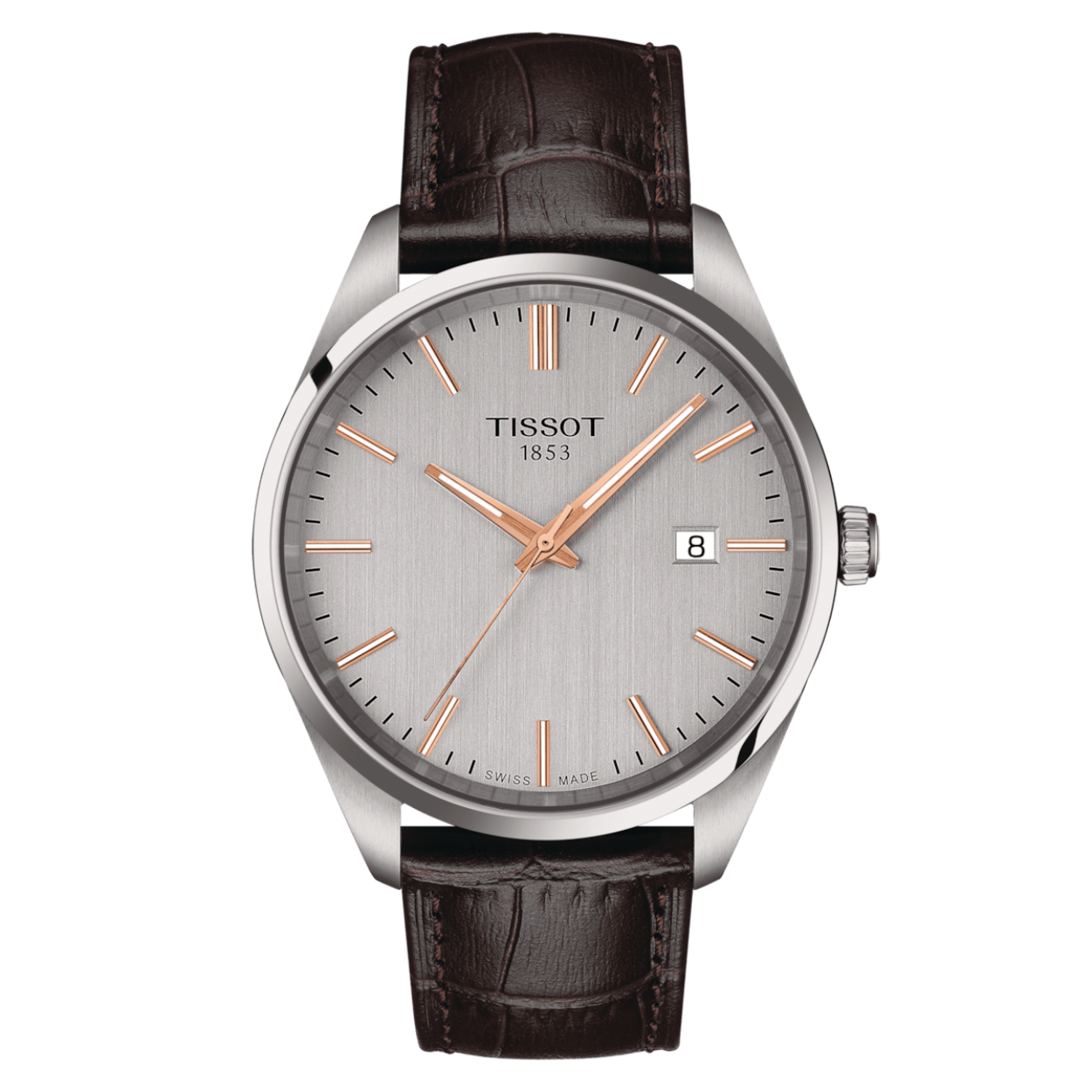Dit horloge, de Tissot PR 100 T1504101603100, heeft een stijlvol design met een roestvrijstalen band en kast. Het horloge beschikt over een datumaanduiding een bruin lederen band en is waterbestendig tot 100 meter. Draag dit horloge met zowel casual als formele outfits voor een tijdloze en elegante look. De perfecte toevoeging aan uw horlogecollectie. Bestel nu en geniet van de luxe uitstraling van de Tissot PR 100 T1504101603100.