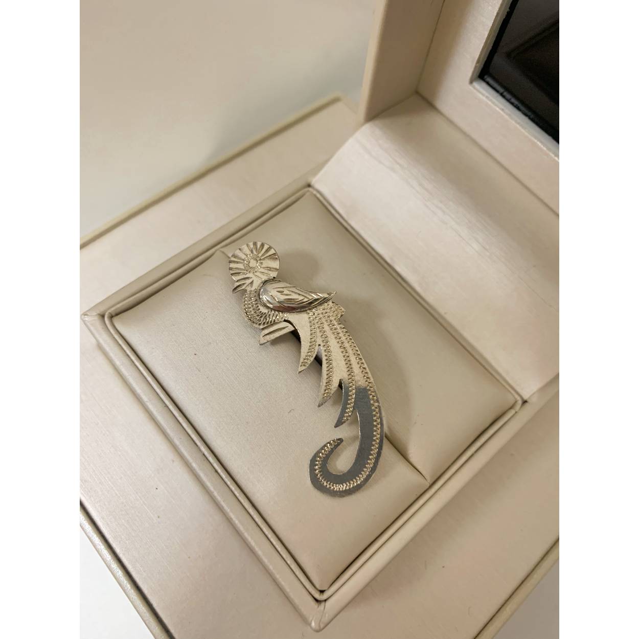 VINTAGE zilveren broche - vogel