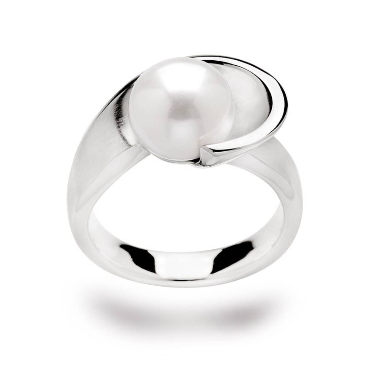 zilveren ring parel