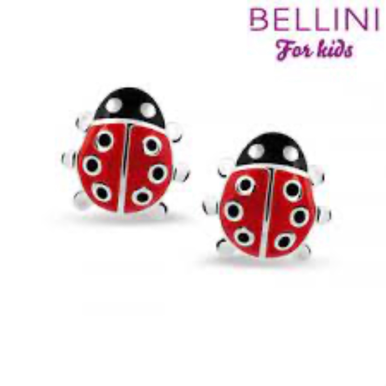 zilveren oorsteker lieveheersbeestje