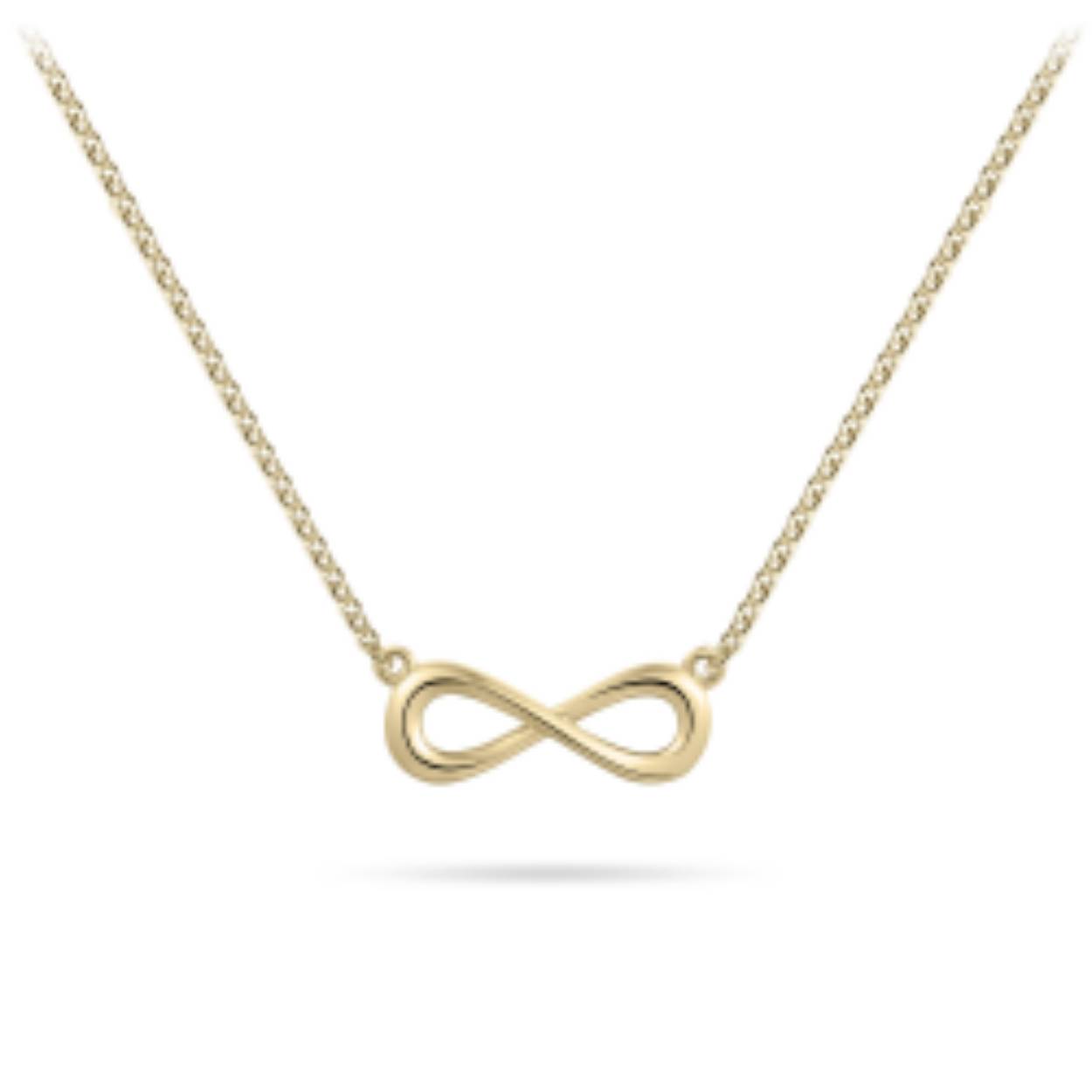 Geplate inifinty teken collier | 17 + 3 cm N1108Y