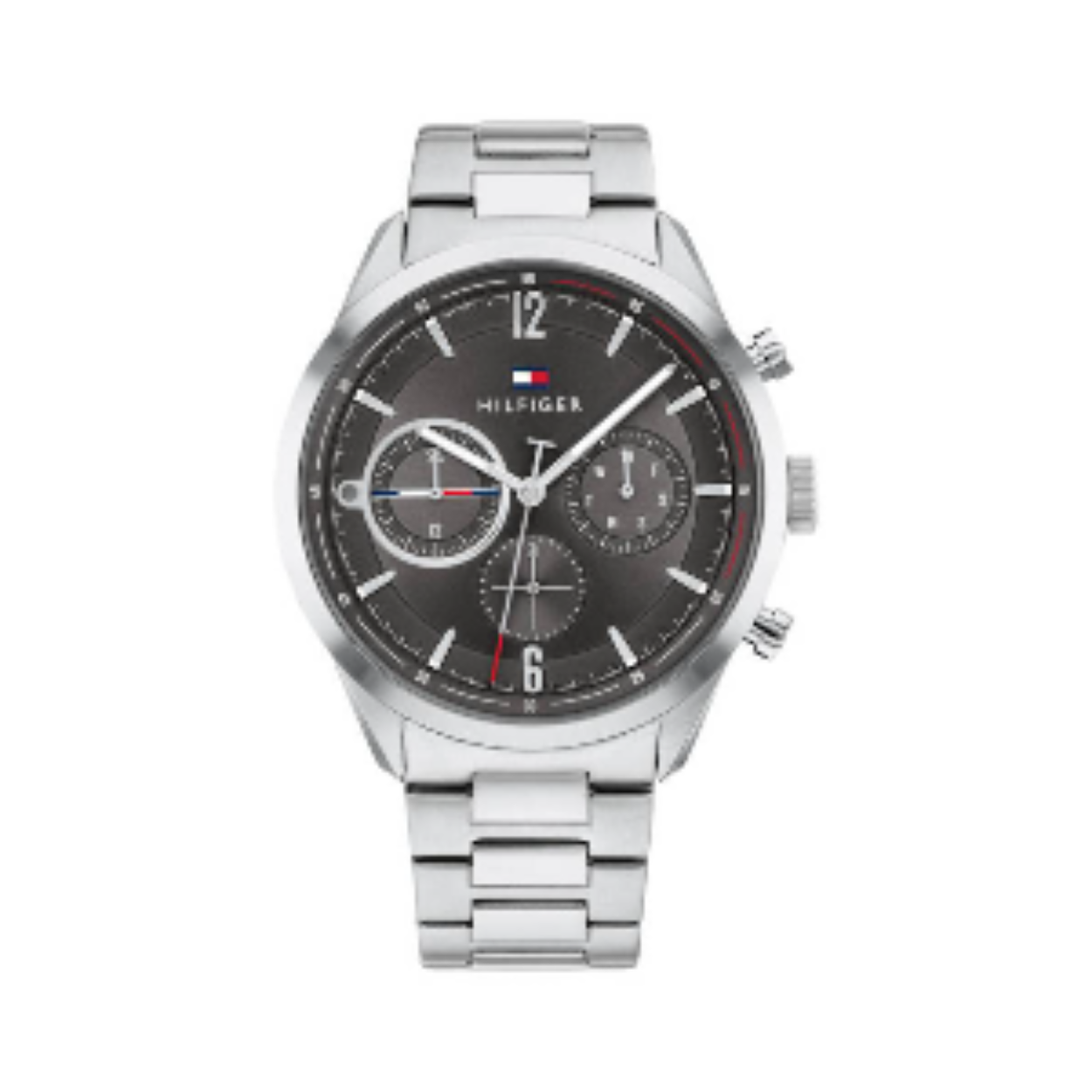 Dit is een herenhorloge van het merk Tommy Hilfiger uit de serie Matthew. Met een horlogekast gemaakt van staal en een zilverkleurige band van staal.