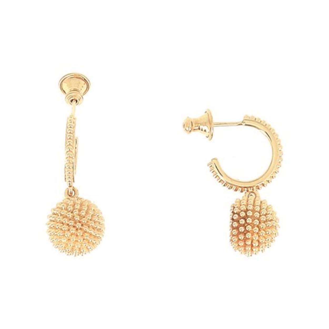 Pesavento oorringen zilver verguld  WPXLO188