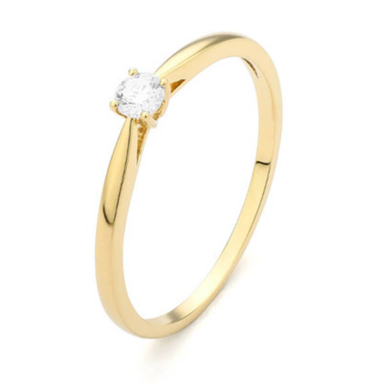 My Style Diamonds ring 14krt bi-color  met diamant 0.10 crt GHSI R1108020VYA