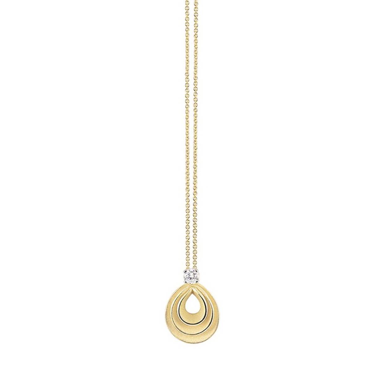 Prachtige 18 karaat gouden collier met diamant, 0.08ct. Deze collier komt uit de Velaa Star collectie van Annamaria Cammilli. 

Referentienummer: GPE3240U
