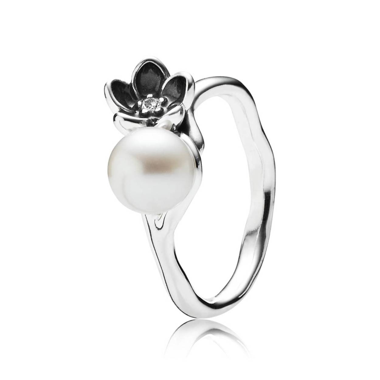 Pandora ring bloem/parel - 190924P