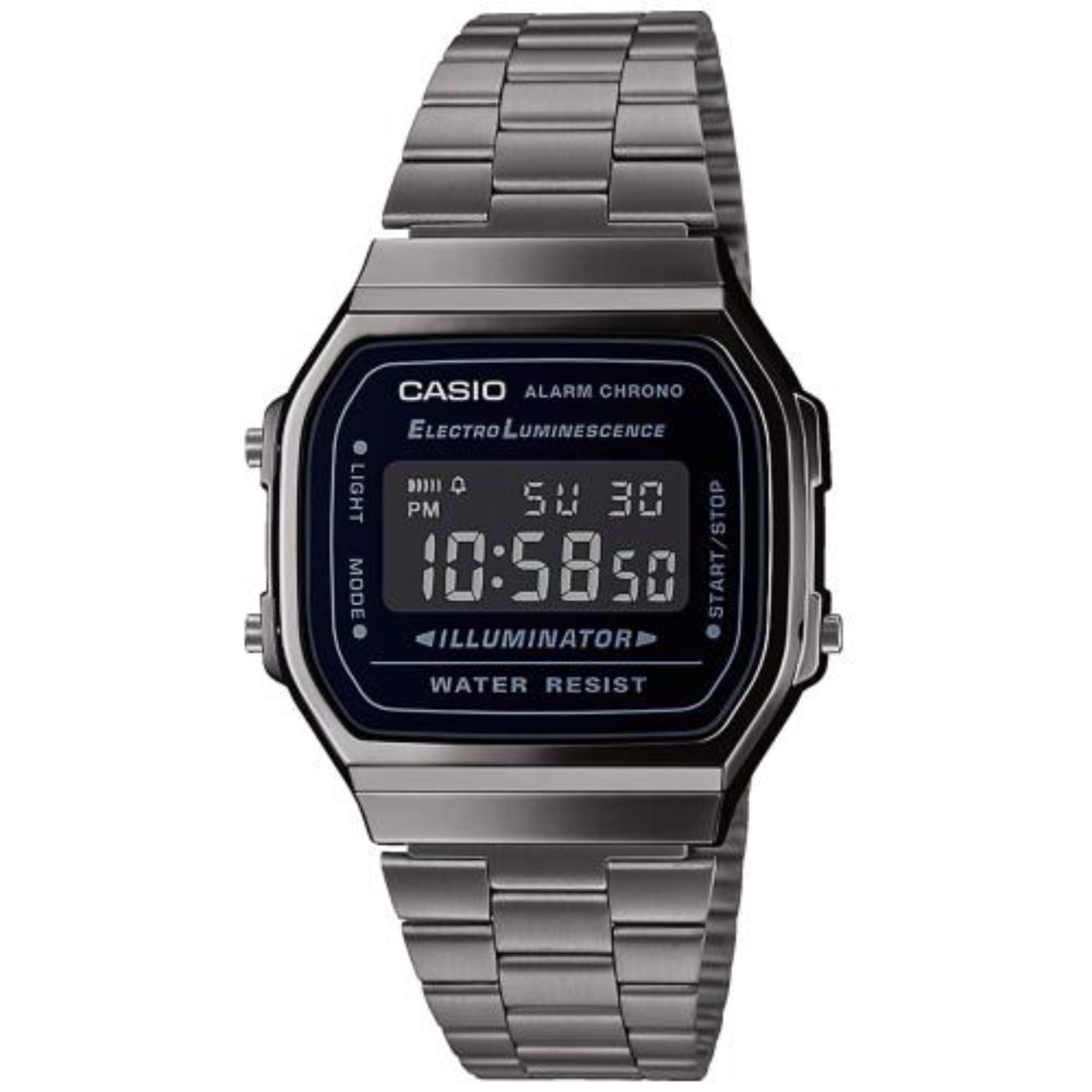 Casio horloge uit de Vintage collectie in gunmetal uitvoering.