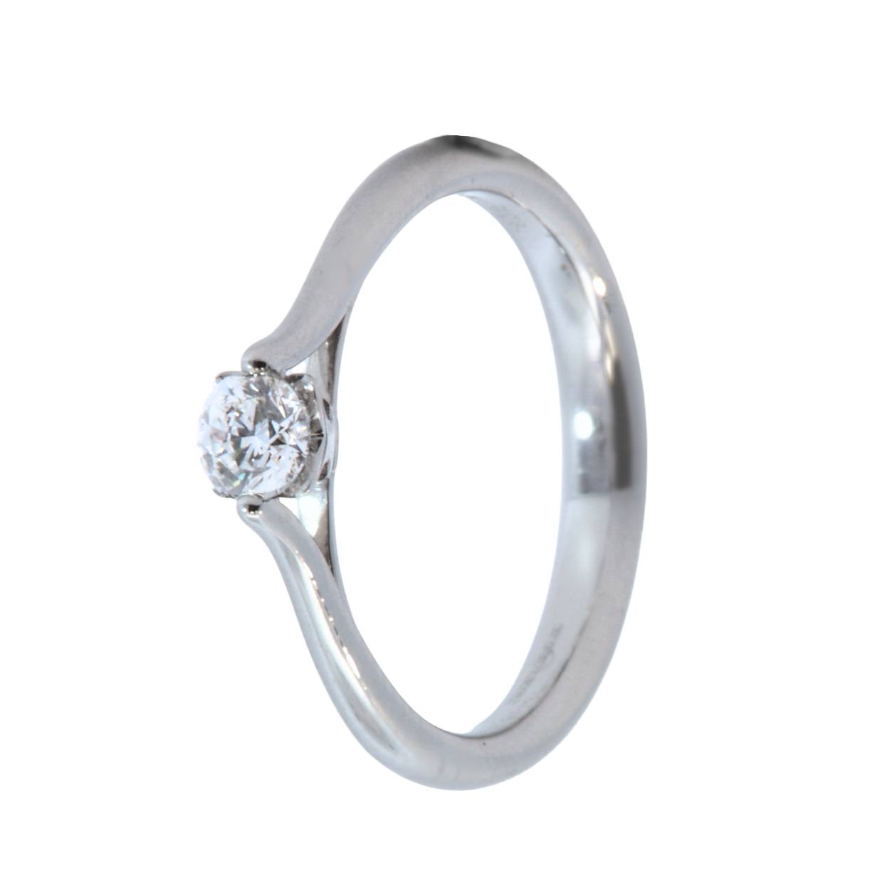 Giorgio Visconti ring in 18kt witgoud met briljant 3.8gr GVS 0.31ct