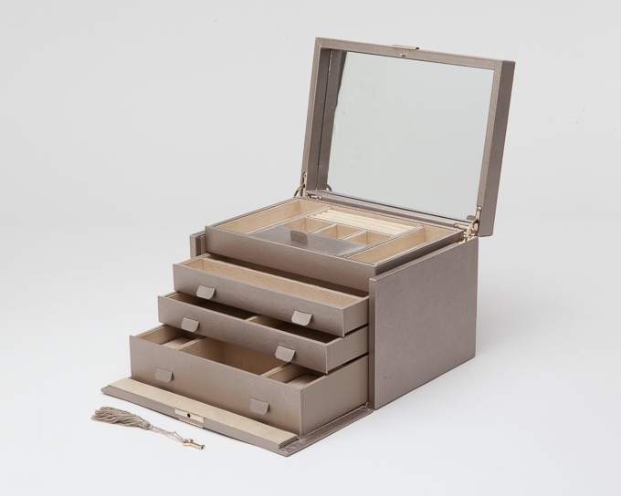Wolf juwelen kist, Palermo Large Box, Pewter