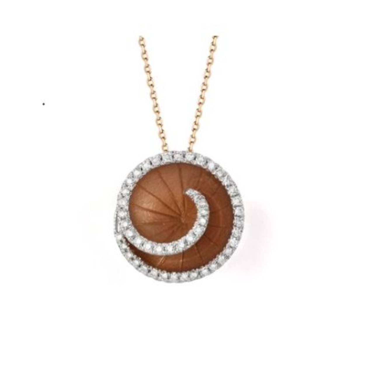 Rosé gouden hanger Briljant 0.23crt,h/si inclusief collier P0140C13VPN
