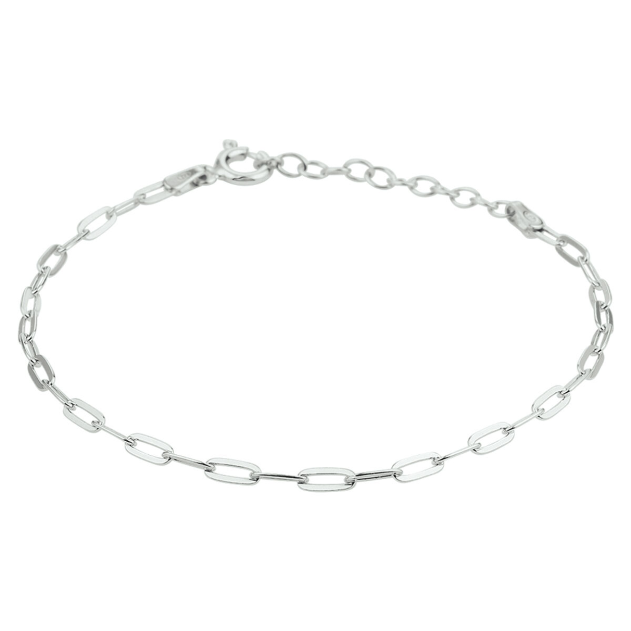 armband paperclip platte buis 2,4 mm 16 + 3 cm