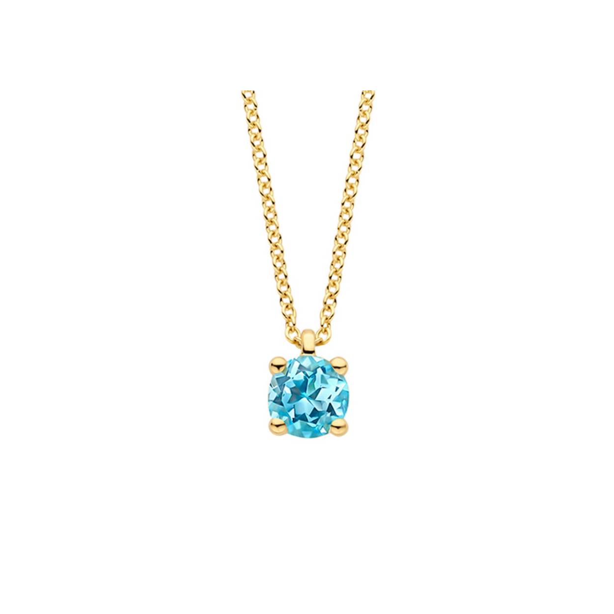 Blush Collier 3200YBT - Geel Goud (14k) met Blauwe Topaas