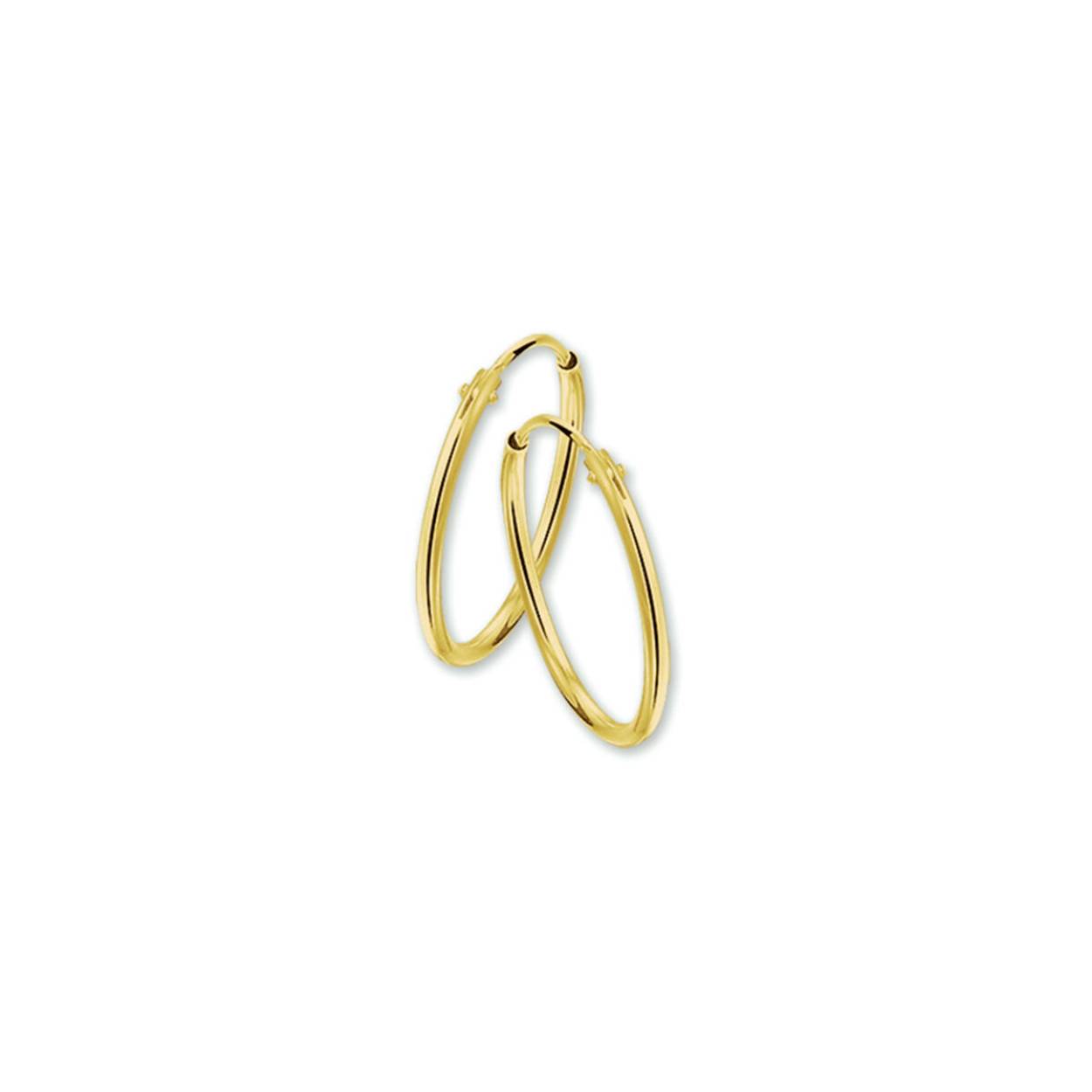 Gouden Creolen ronde 9 mm