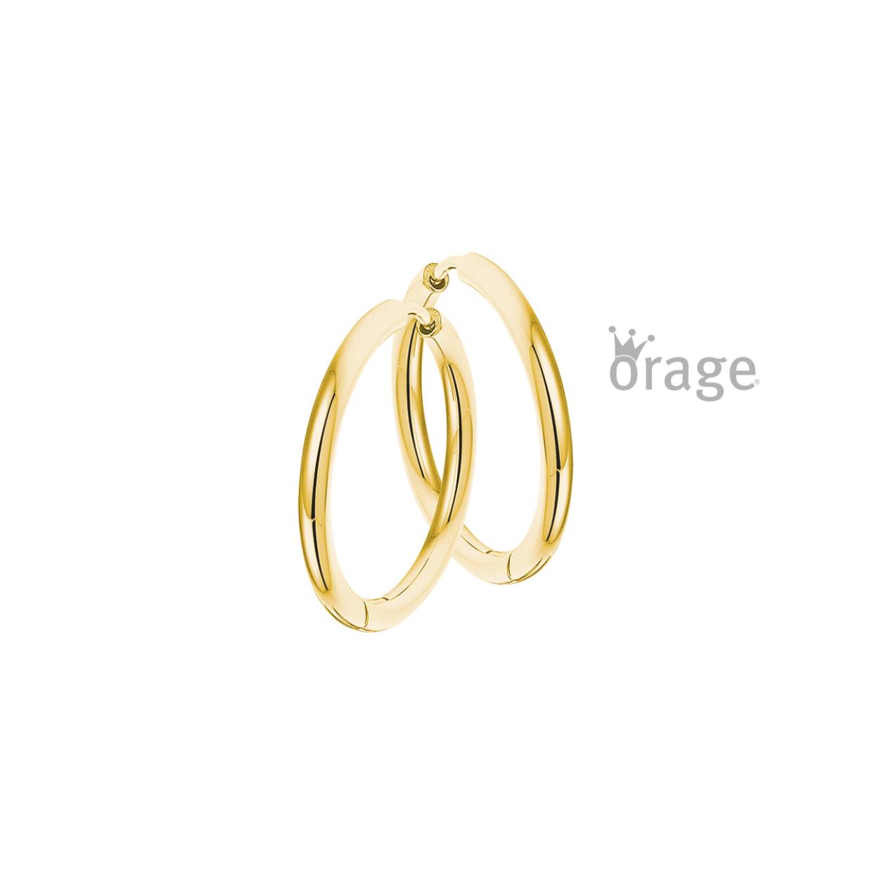 Orage Kids oorringen geel staal 15mm
