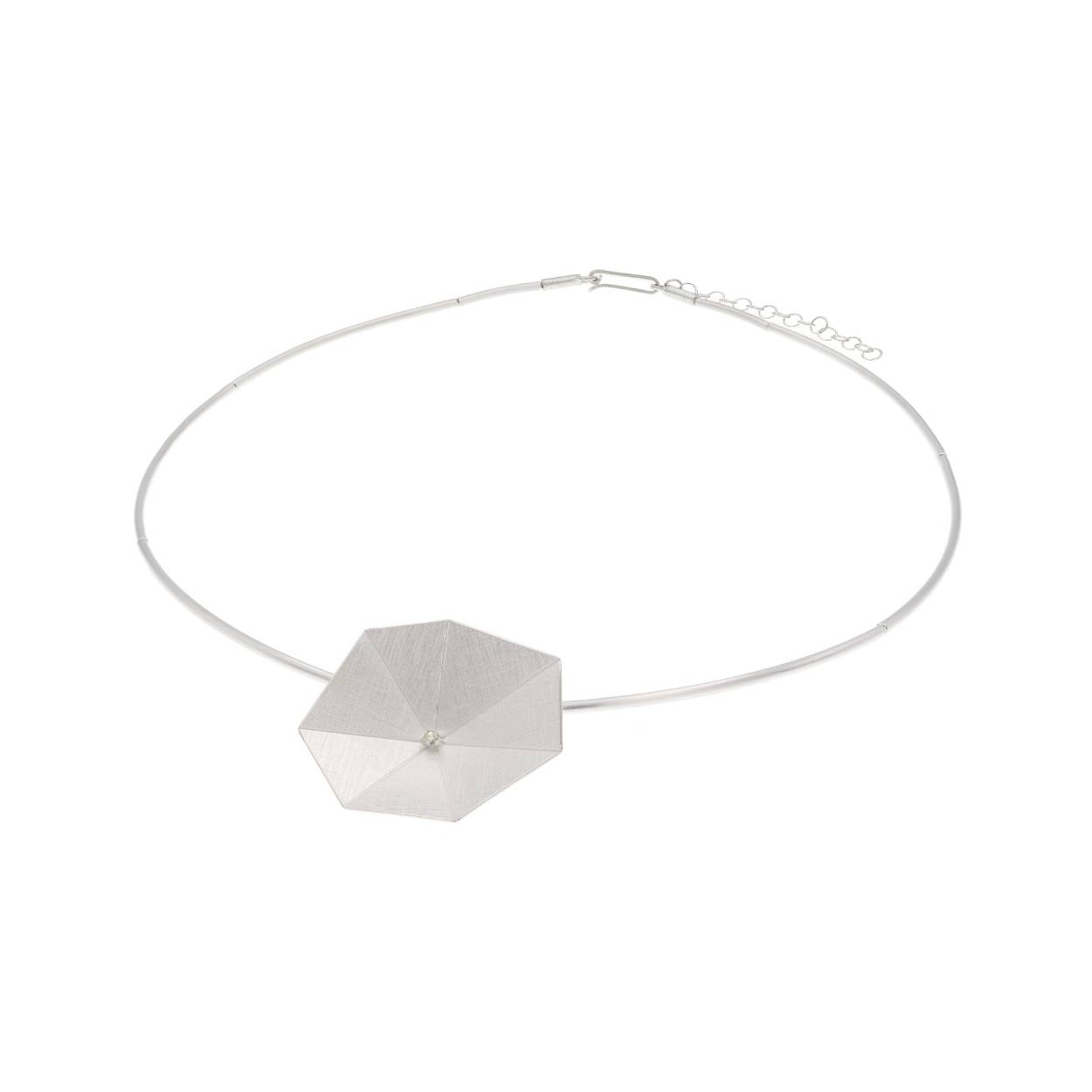 deco echo zilveren collier witte topaas