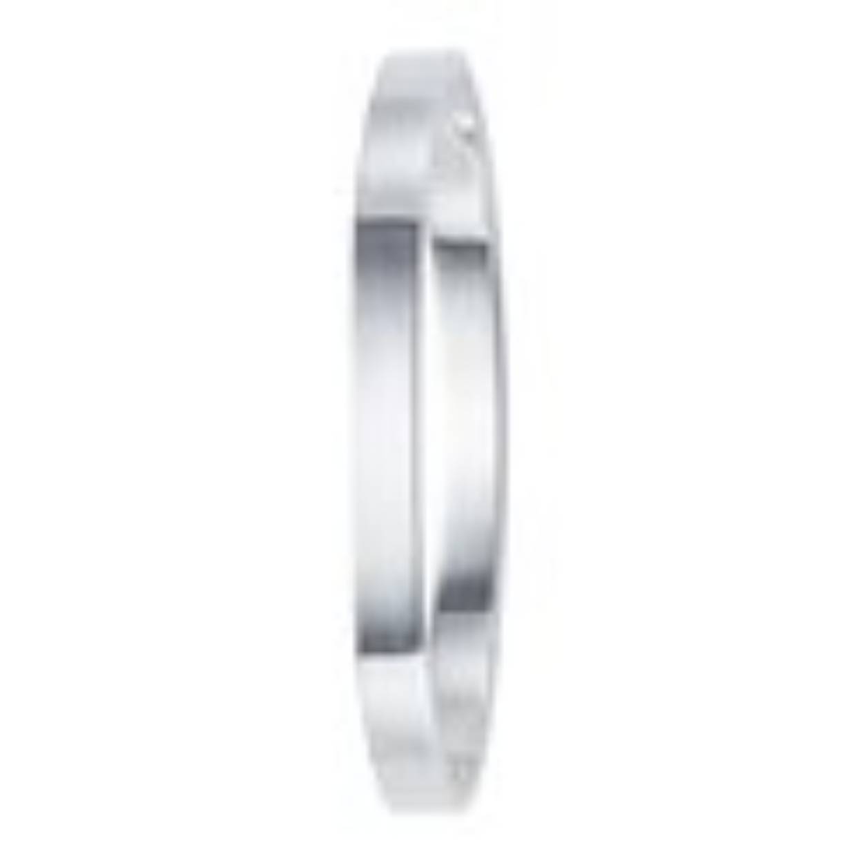 zilveren bangle 10mm breed, 64mm diameter recht