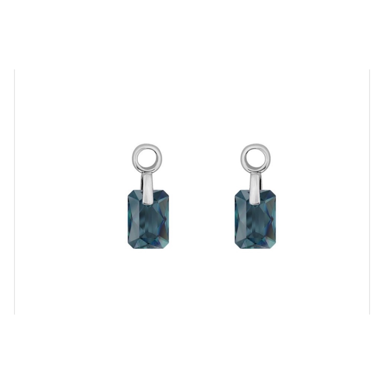 Montana Rettangolo oorhangers 11mm (925/rhodium-plated)