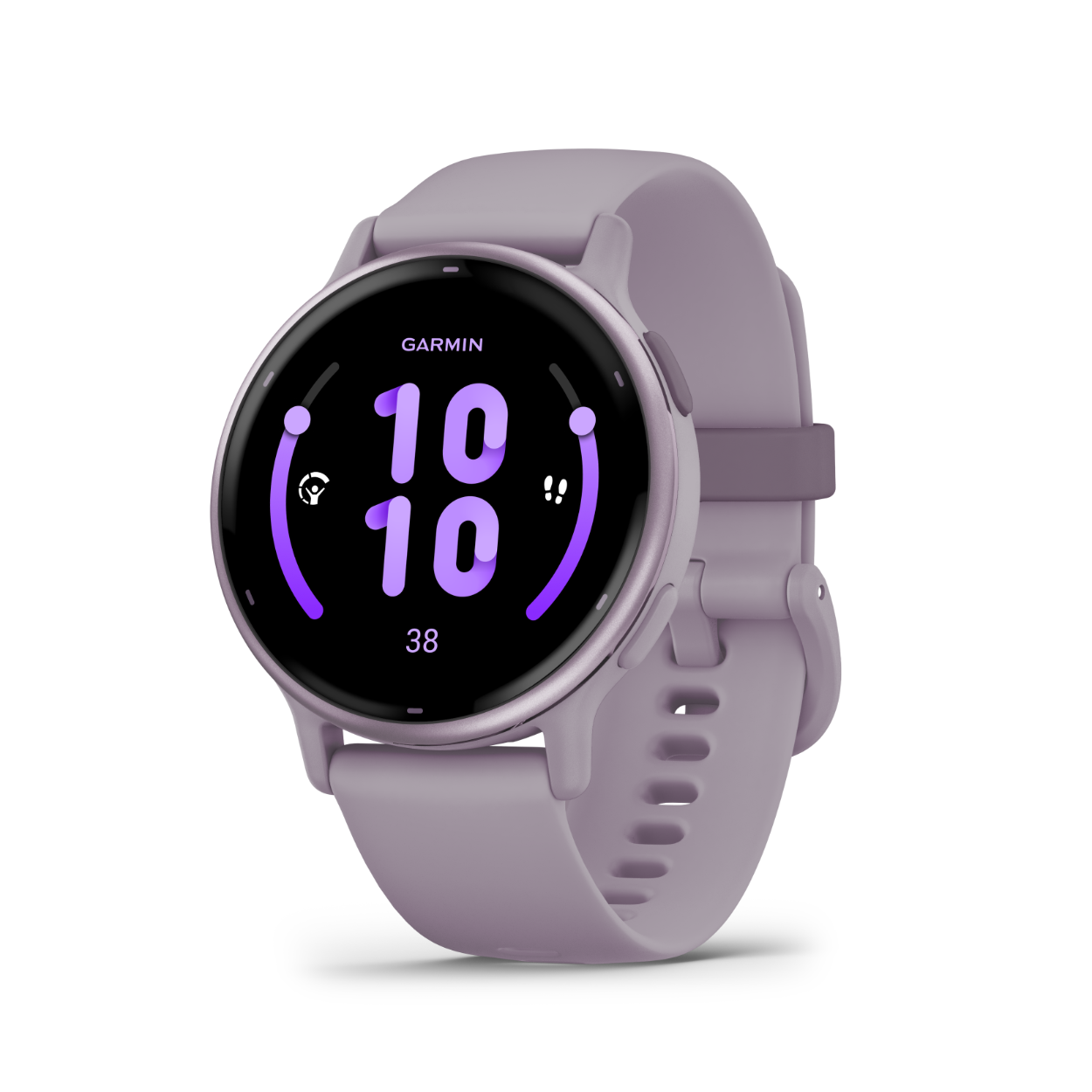 Omschrijving
Bestel dit horloge van Garmin uit de Vívoactive 5 collectie online in onze shop. Het model met referentienummer 010-02862-13 is uitgevoerd met een "Orchid" kastconstructie van kunststof voorzien van "Metallic Orchid" aluminium bezel. De Vívoactive 5 is voorzien van een comfortabele "Orchid" siliconen horlogeband, vervaardigd met gespsluiting. Dit stijlvolle Vívoactive 5 model is bedoelt voor de sportieve persoon die graag een volledig beeld heeft van de lichaamsgezondheid. Het 1,2 inch display (30,4 mm.) zit in een 42,2 mm. diameter kast en het AMOLED 'always-on display' is ook in het zonlicht buitengewoon goed af te lezen. Het gebruikte Gorilla glas is sterk en zorgt voor een goede afleesbaarheid. De 5 ATM / 50 meter waterdichtheid zorgt voor goede waterdichtheid waar het horloge geschikt is om mee te douchen. Daarnaast niet altijd je portemonnee op zak? Met Garmin Pay kan je contactloos met je horloge betalen.