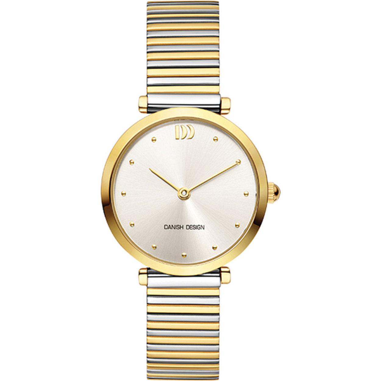 Meet the **Ava Two Tone** – the watch that brings minimalist style and sleek design together, made for those who want their accessories to speak without shouting. This timepiece is all about clean lines, a fresh two-tone gold and silver finish, and the right balance between classic and cool. The **gold and silver striped bracelet** gives it a standout edge, while the simple dial with gold accents keeps things subtle and classy. Whether you're layering it with your favorite jewelry or wearing it solo, the Ava Two Tone fits every vibe—from chill to elevated. Perfect for everyday wear but sharp enough for those moments when you want to impress, the **Ava Two Tone** is your go-to for effortless style. Make a statement with simplicity and let your accessories do the talking.
