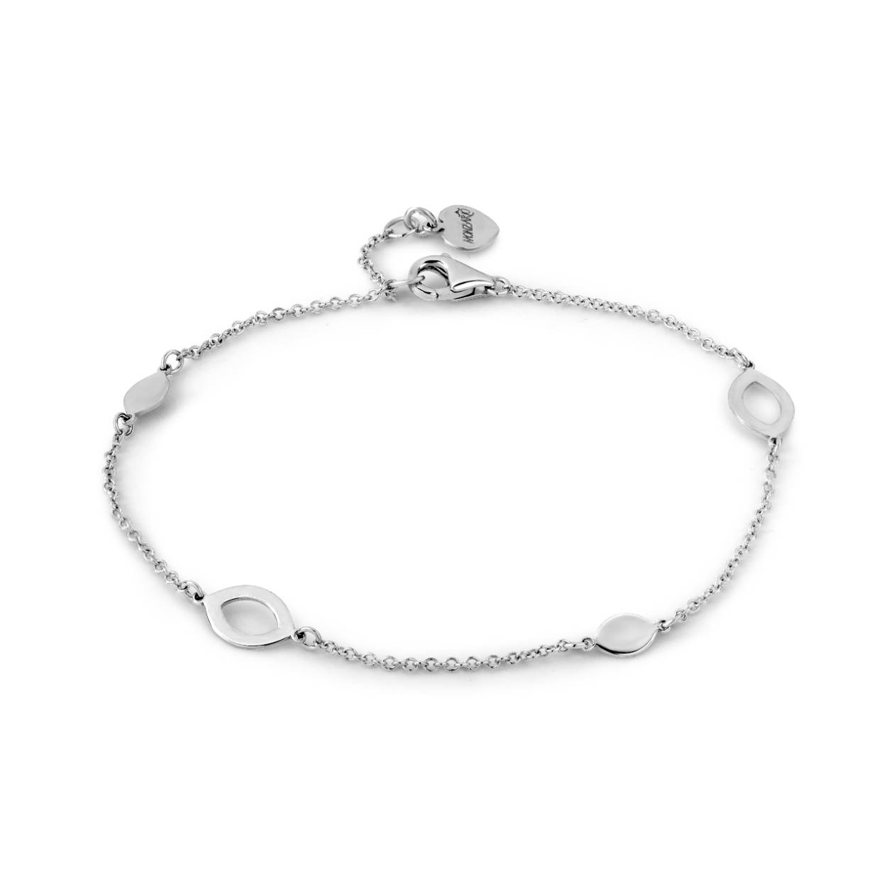 Prachtige 18 karaat witgouden armband uit de collectie van Monzario.