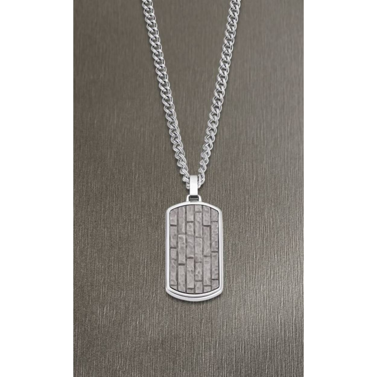 staal ketting met hanger
er kan op de achterzijde een grote gravure gezet worden