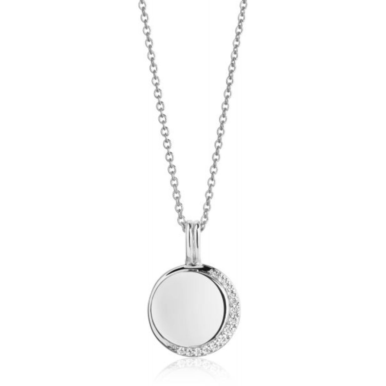Deze hanger is van het merk Sif Jakobs. De kleur van het sieraad is zilver. Dit sieraad bevat de edelsteen: zirconia. De kleur van deze edelsteen is: wit.