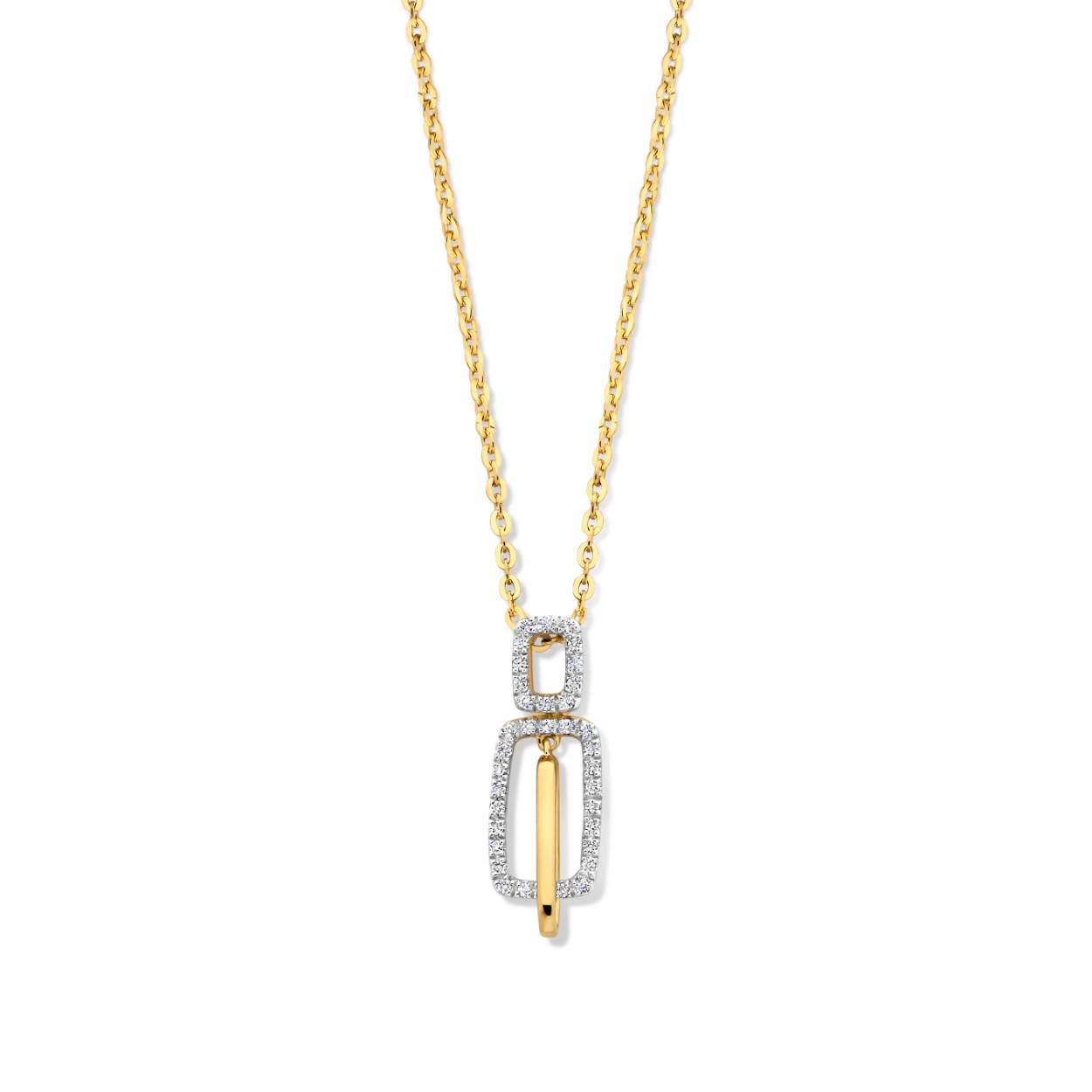 Hanger geel goud 18kt met diamanten