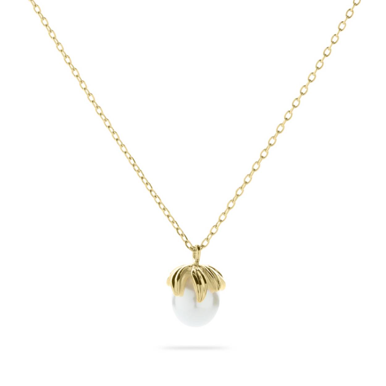 14 karaats gouden collier met parel 42 + 3 cm
Bij dit collier zijn ook passende oorhangers verkrijgbaar.