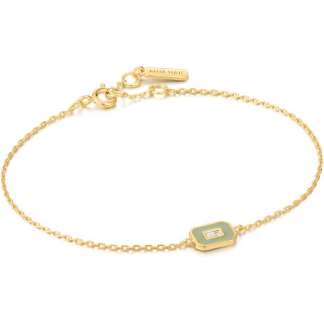 Deze�armband�is�van het merk Ania Haie. Het is een damessieraad gemaakt van zilver. Het�sieraad is goud van kleur.
De verdere specificaties van�de�armband zijn als volgt:
Product lengte (mm): 185
Steensoort: Zirkonia
Steen kleur: Transparant
Diameter (mm): 