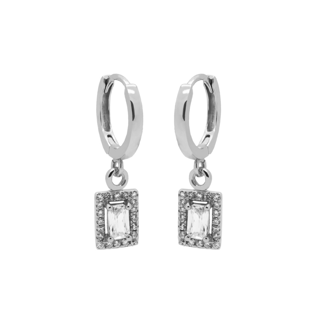 vintage square hinged hoops