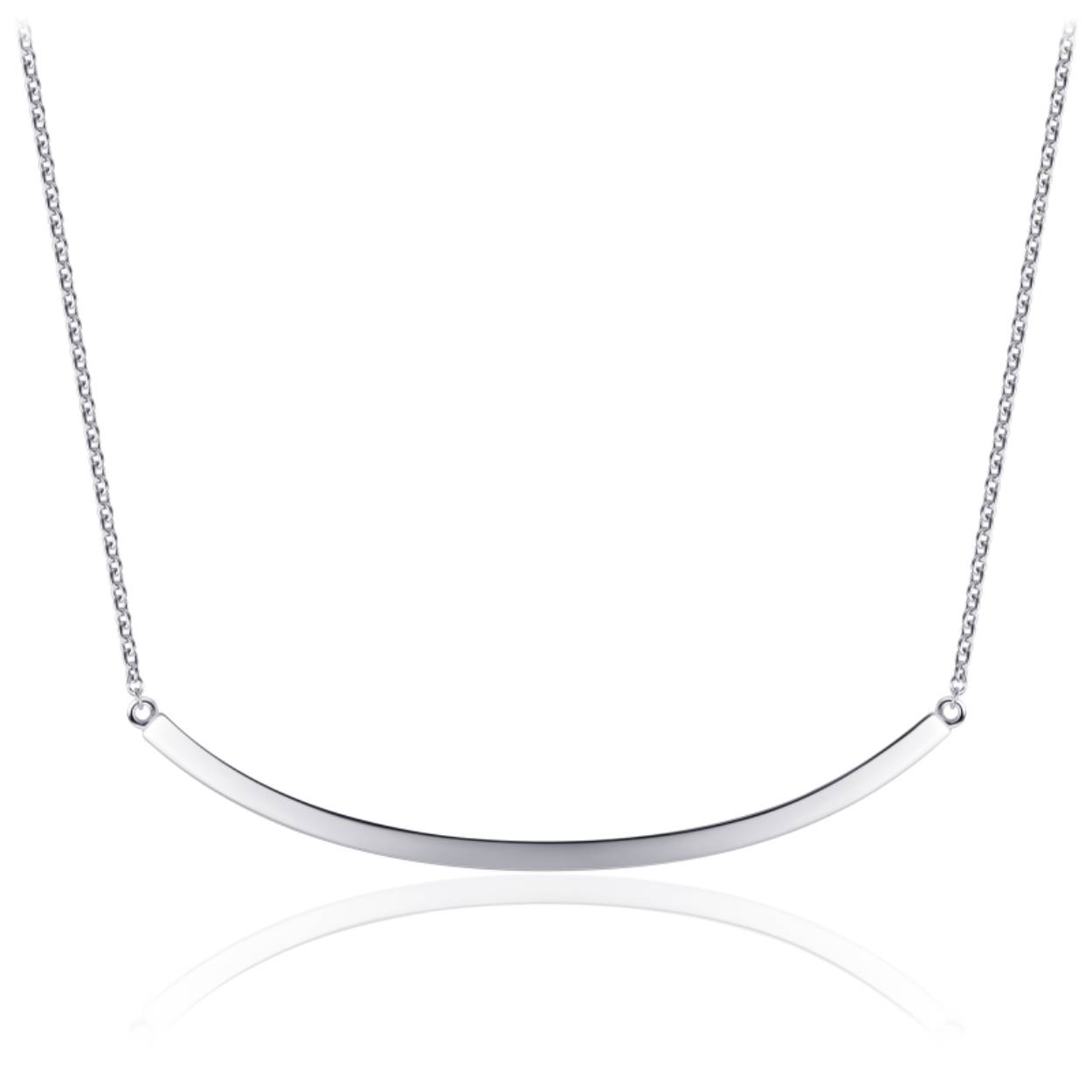 Zilveren collier anker schakel met in het midden een gebogen bar. Het collier is te dragen vanaf een lengte van 42 cm, maar gemakkelijk te verstellen tot 47 cm. 

Leuk om te combineren met de bijpassende 
ring R356, R357, R358 en/of 
armband SBB4, SBB6, SBB7, SBB8, en/of 
oorhangers E1034 en/of 
oorringen KCG2/13.5, KCG3/13.5, KCG4/13.5, KCG2/18, KCG3/18, KCG5/18, KCG2/22, KCG4/22, KCG5/22.