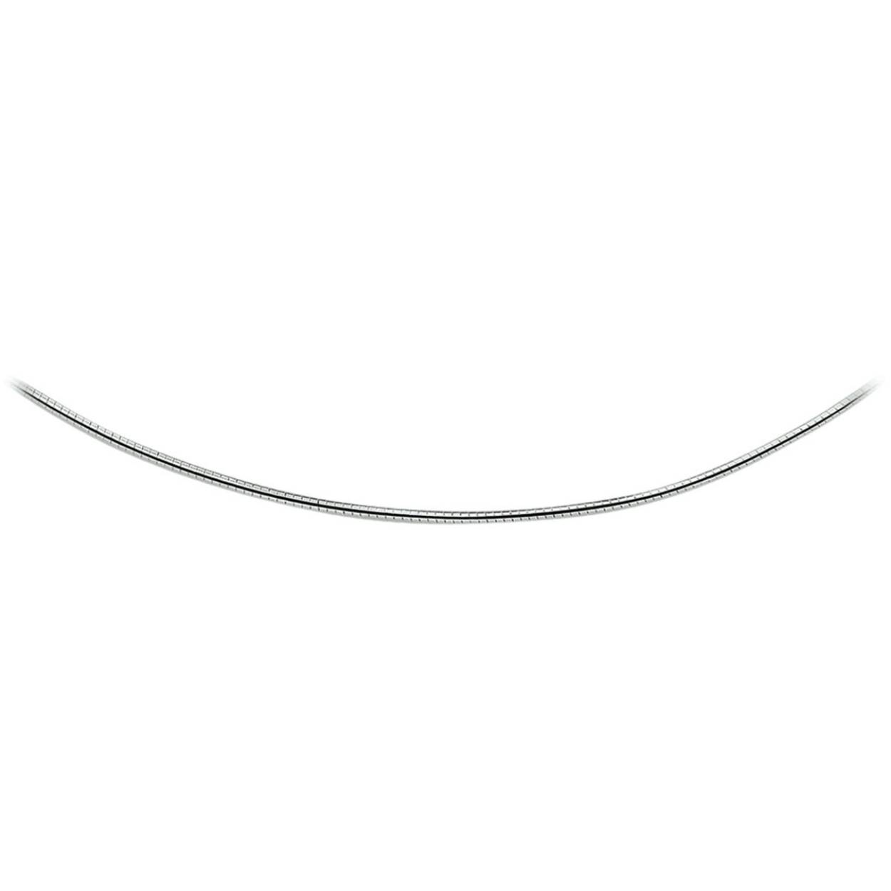 14K witgouden omega collier bol 1.1mm