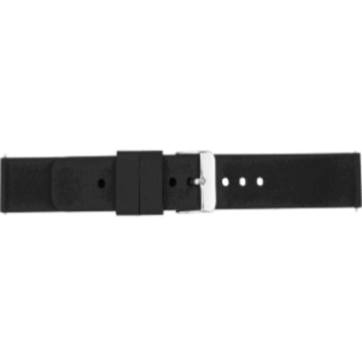 horlogeband 890 zwart silicone met quick release sluiting 22mm