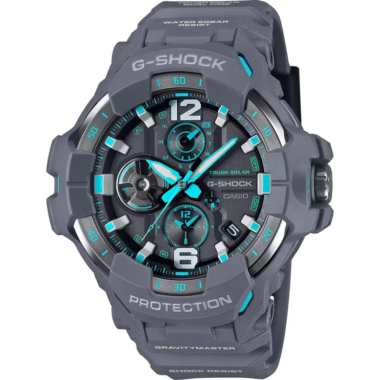 Dit G-Shock horloge heeft een kast gemaakt van Met carbon versterkt kunststof met een diameter van 54.7 mm en is voorzien van een Bio-plastic band. In de kast bevindt zich een Casio kwaliteitsuurwerk en is afgewerkt met Mineraalglas.